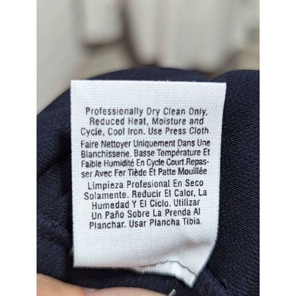 DKNY Women's Dark Navy Blue Soft Knit Straight Leg Pull On Pants Size S - Picture 6 of 7